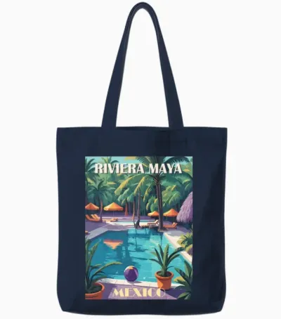 Riviera Maya Tote Bags - Navy