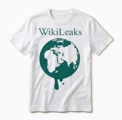 Wikileaks Dripping Globe Unisex T-Shirt - White