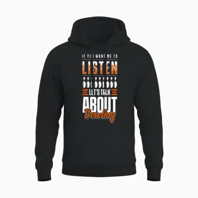 Bowling Ball Bowling Alley Strike Team Unisex Hoodie - Black