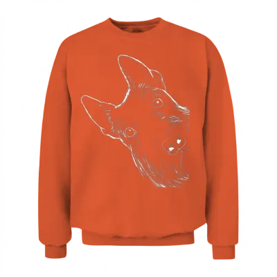 Funny Scottie Dog Scottish Terrier Unisex Sweatshirt - Orange