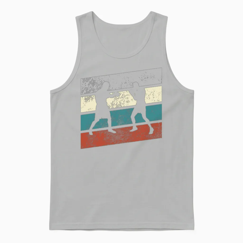 Boxer Retro Unisex Tank Top in Ash