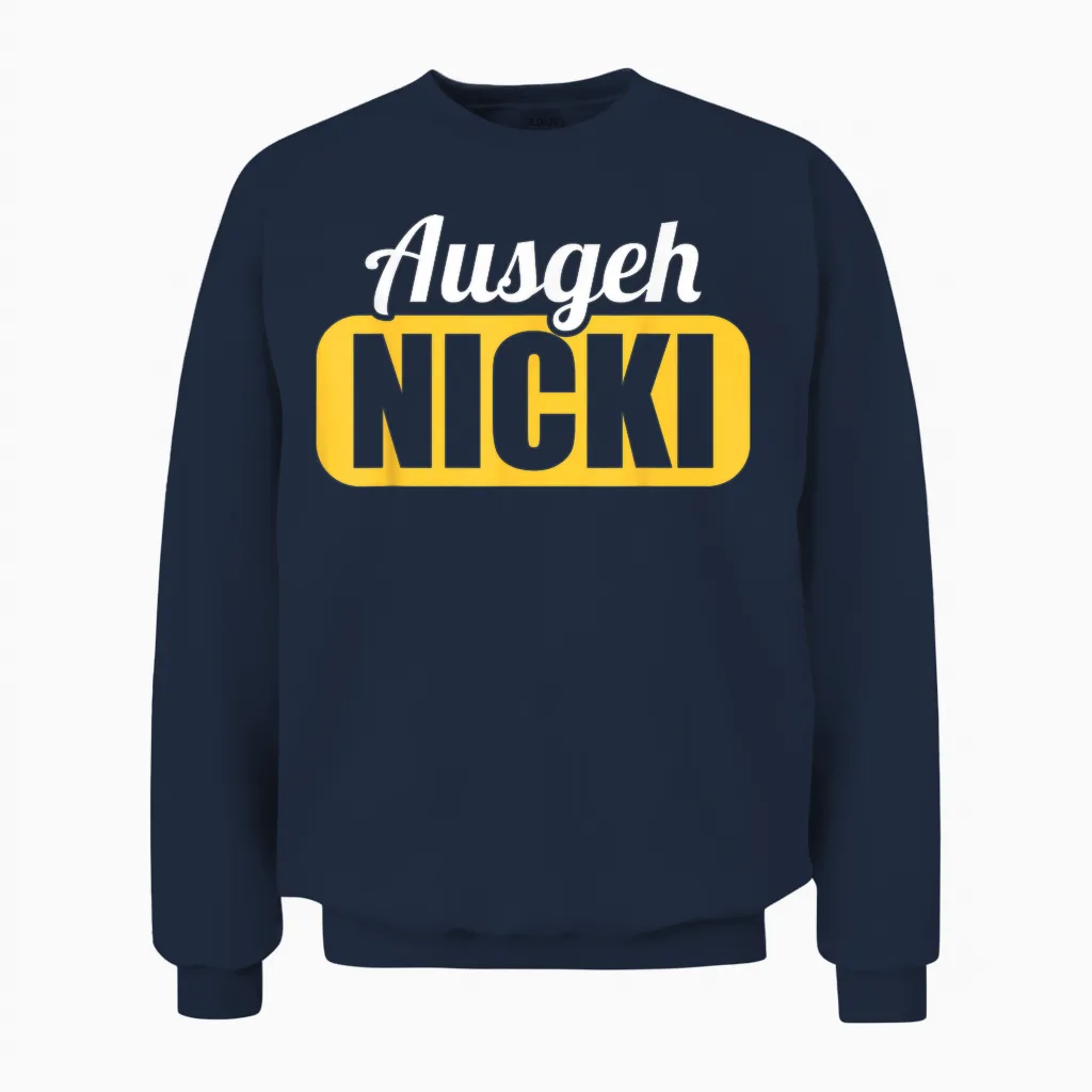Ddr East Germany East Away Nicki Ossi T-Shirt, Black Unisex Sweatshirt in Navy