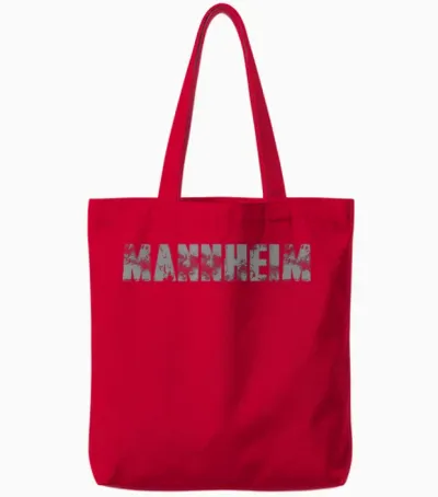 Cooles Retro Mannheim Tote Bags - Red