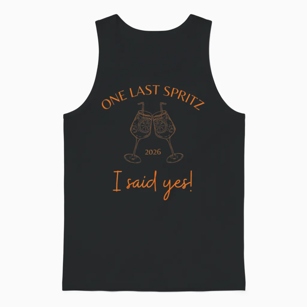 Vino Und Spritz Junggesellinnenabschied Jga Outfit Braut Unisex Tank Top in Black
