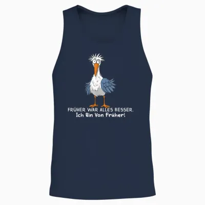 Funny Sprüch Lustige Tshirts Männer Damen Herren Möwe Unisex Tank Top - Navy