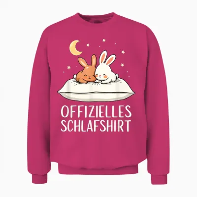 Official Sleep Shirt Rabbit Rabbit T-Shirt, Black Unisex Sweatshirt - Heliconia