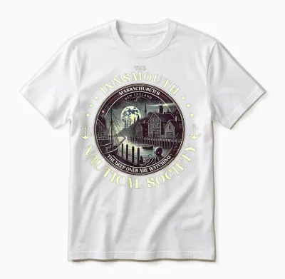 Shadow Over Innsmouth Lovecraftscher Cthulhu Mythos Unisex T-Shirt - White