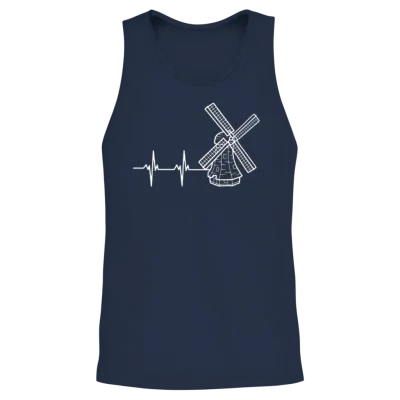 Netherlands Holland Windmill Unisex Tank Top - Navy