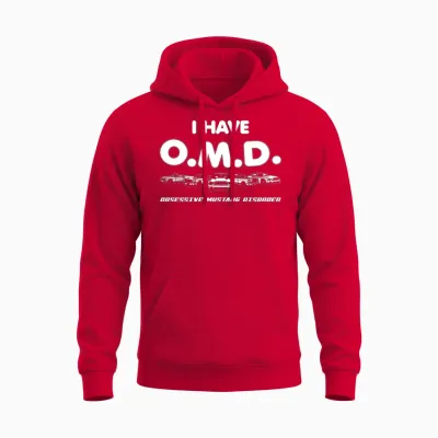 I Have Omd - Obsessive Mustang Disorder Unisex Hoodie - Red