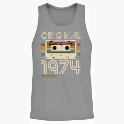 50th Birthday Vintage 1974 Original 1974 Unisex Tank Top - Sport Grey