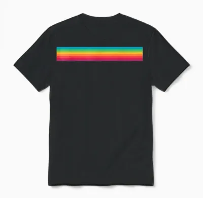 Regenbogen Bunte Streifen | Linien Standard Unisex T-Shirt - Black