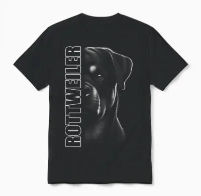 Elegantes Rottweiler Design Mit Stylishem Text Unisex T-Shirt - Black