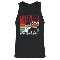 Service Dog Trainer Muzzled Dogs Are Dog Handler Unisex Tank Top - Black – 2