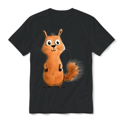 Funny Squirrel Unisex T-Shirt - Black