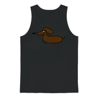 Funny Dachshund Unisex Tank Top - Black – 1