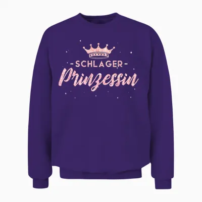 Women's Schlager Party Princess T-Shirt, Black, S Unisex Sweatshirt - Purple