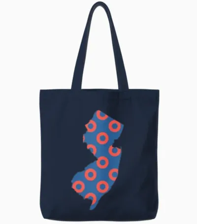 Phish Fishman Donut New Jersey Phanart Tote Bags - Navy