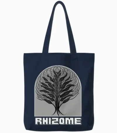 Nature Art Tote Bags - Navy