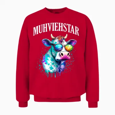 Muhviehstar Kuh Design – Lustig Für Bauern & Fans Unisex Sweatshirt - Red