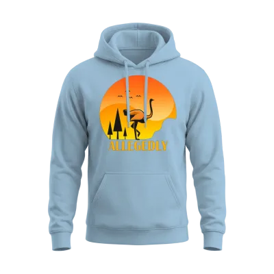 Allegedly Funny Ostrich Unisex Hoodie - Light Blue