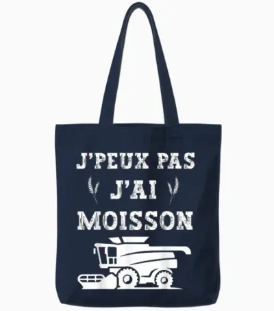 Je Peux Pas J'ai Moisson Cadeau Agriculteur Homme Papa Drôle Tote Bags - Navy