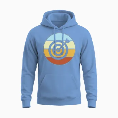 Darts Retro Unisex Hoodie - Carolina Blue