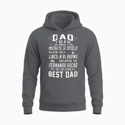 Prison Break Dad Michael Scofield Lincoln Burrows Unisex Hoodie - Charcoal