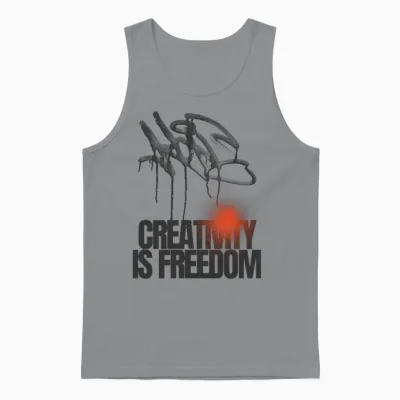 Creativity Is Freedom Artist Unisex Tank Top - Sport Grey
