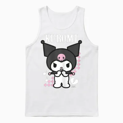 Hello Kitty Kuromi Anime Unisex Tank Top - White