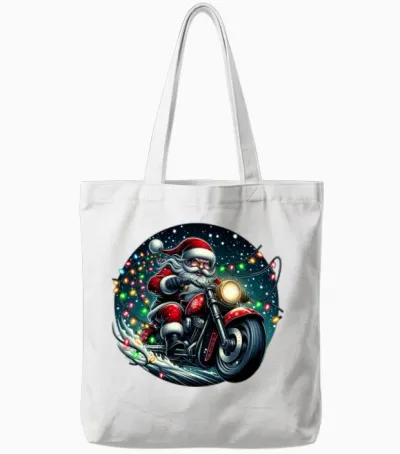 Nostalgic Vintage Christmas Tree Tote Bags - White