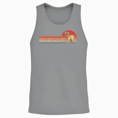 Leonberger Retro Unisex Tank Top - Sport Grey