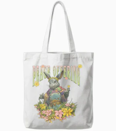 Magic: the Gathering Peace Offering Ms. Bumbleflower T-Shirt, White, S Tote Bags - White