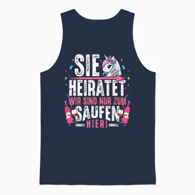 Hen Party T-Shirt Women Jga Shirt Hen Night T-Shirt, Black Unisex Tank Top - Navy