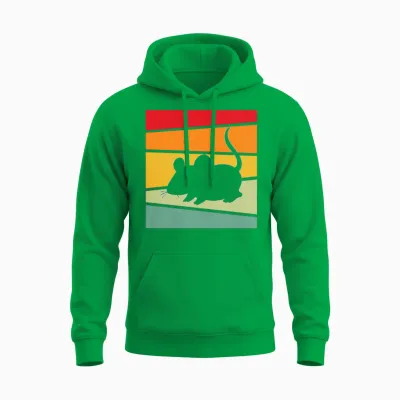 Mouse Retro Unisex Hoodie - Irish Green
