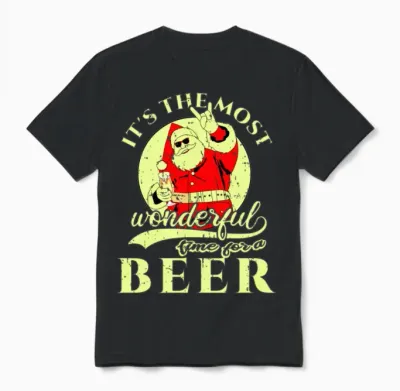 The Most Wonderful Time for a Beer Unisex T-Shirt - Black