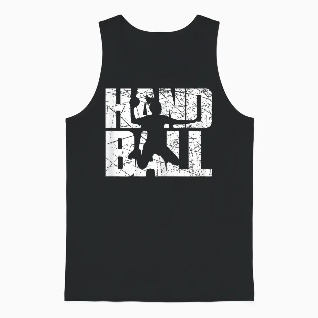 Handball Retro Handballerin Für Handballspielerin Mädchen Unisex Tank Top in Black