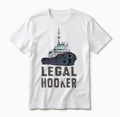 Funny Tugboat Gift for Towboaters Unisex T-Shirt - White
