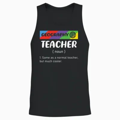 Geography Teacher Unisex Tank Top - Black
