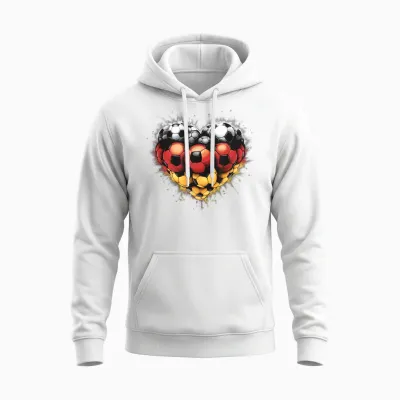 Deutschland Flagge - Herz Aus Leidenschaft Für Deutschland Unisex Hoodie - White