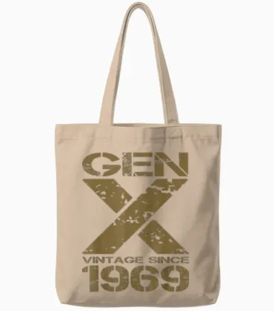 Gen X Vintage Depuis 1969 Retro Generation X Tote Bags - Natural