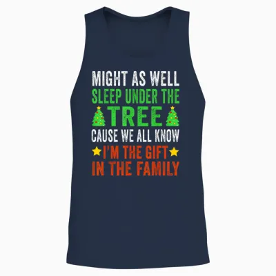 Funny Christmas Kids Christmas Pajamas Girls Boys Unisex Tank Top - Navy