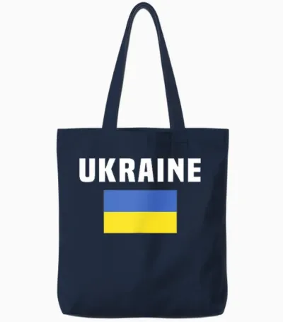 Drapeau De Poche Ukraine Pour Soutenir La Fierté Ukrainienne Tote Bags - Navy