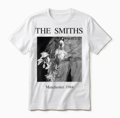 The Smiths Manchester 1984 Morrissey by Stephen Wright Unisex T-Shirt - White