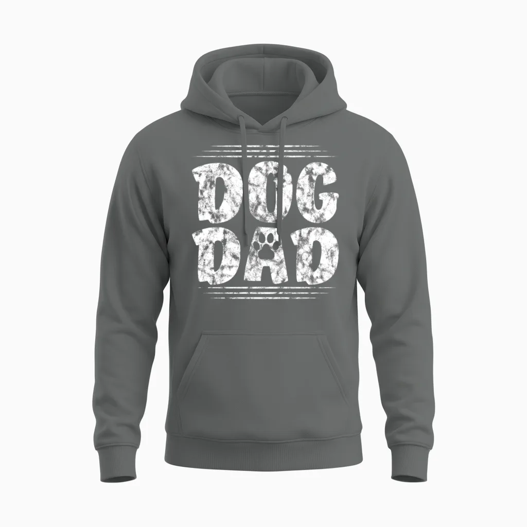 Dog Dad Unisex Hoodie in Graphite Heather