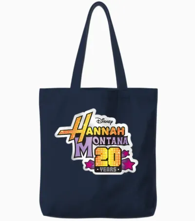 Disney Hannah Montana 20th Anniversary Official Logo Tote Bags - Navy
