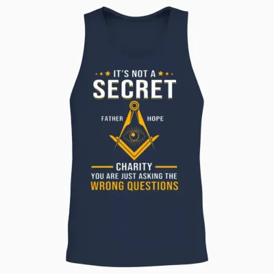 Funny Freemason Masonic Symbol It's Not a Secret Unisex Tank Top - Navy