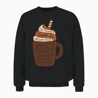 Fall Coffee - Fall Coffee Sign Cute Autumn Unisex Sweatshirt - Black