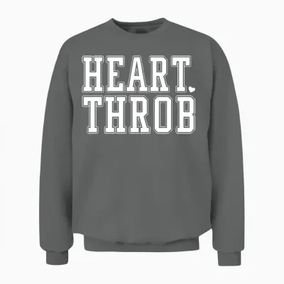 Heart Throb Retro Valentine Unisex Sweatshirt - Graphite Heather