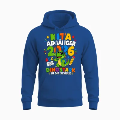 Kita Abgänger 2026 Dinostark Jungen Unisex Hoodie - Royal