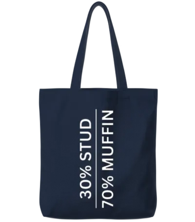 30% Stud, 70% Muffin Tote Bags - Navy